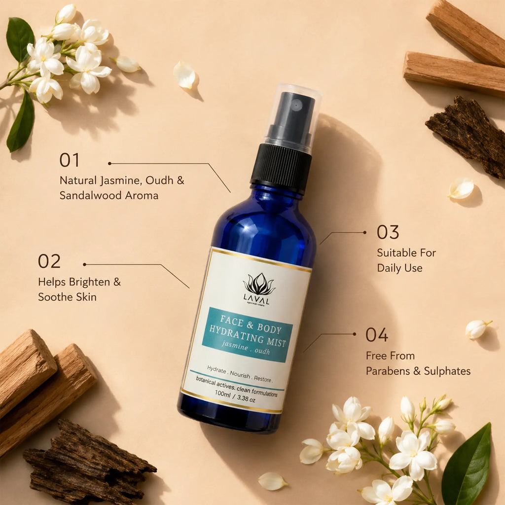 LAVAL Face & Body Hydrating Mist (Jasmine & Oudh)