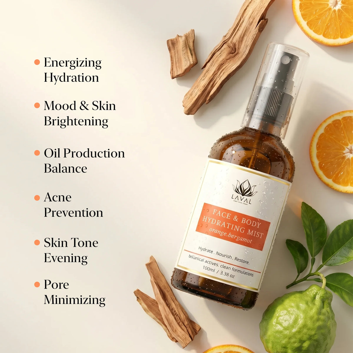 LAVAL Beauty Face & Body Hydrating Mist (Orange & Bergamot)