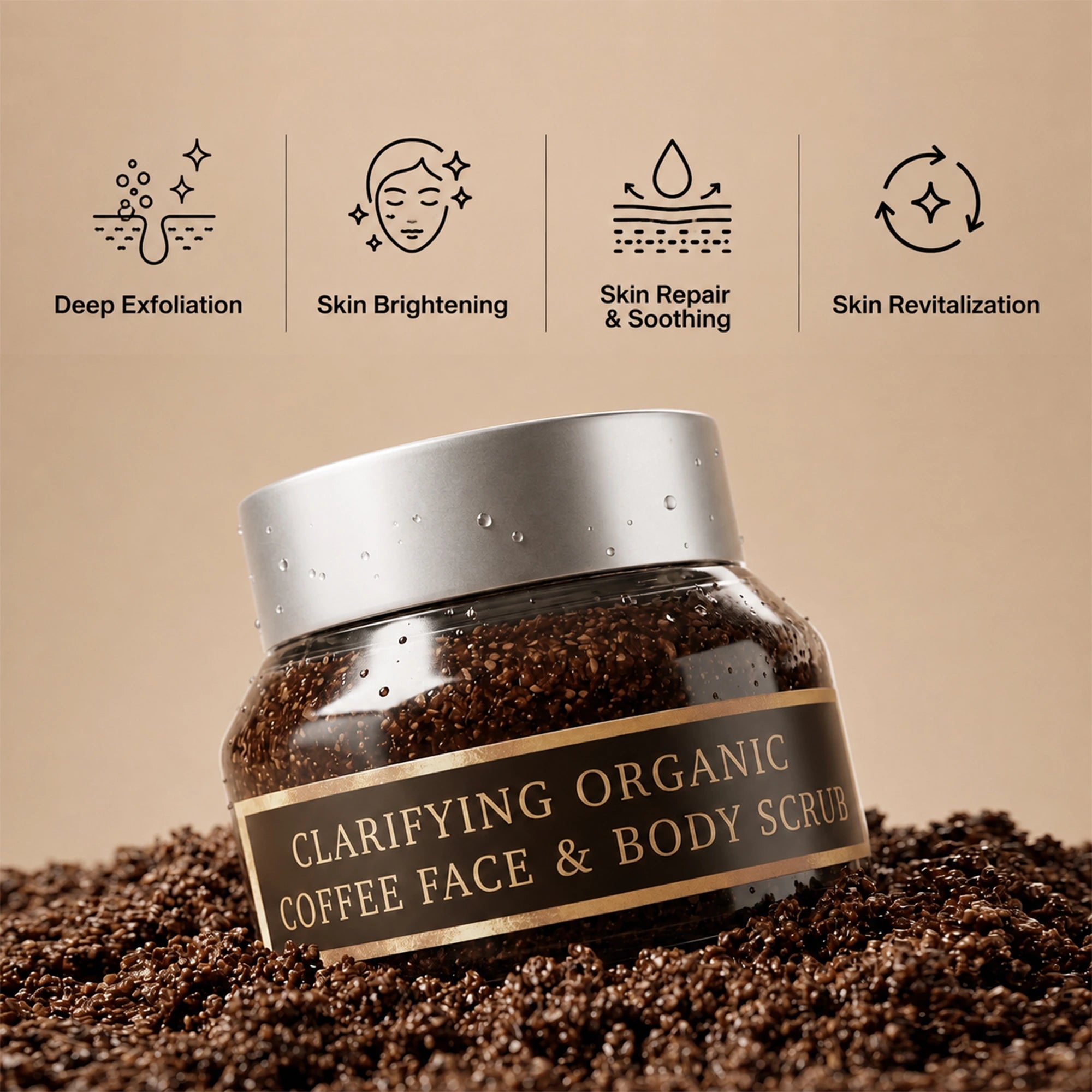 Laval Clarifying Organic Coffee Face & Body Scrub Secondary image