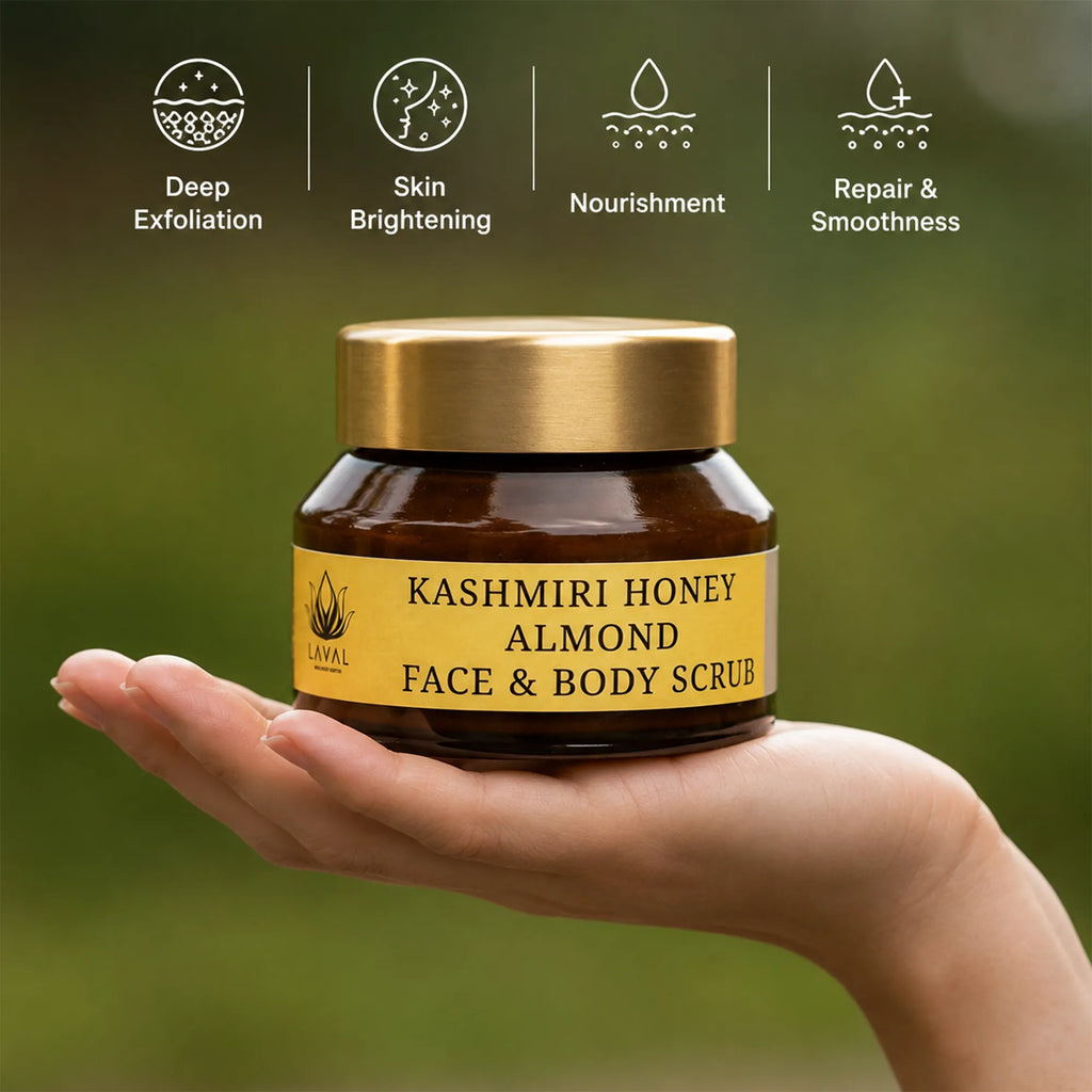 LAVAL KASHMIRI HONEY ALMOND FACE & BODY SCRUB