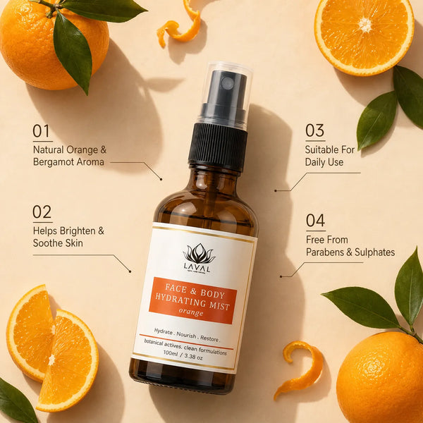 LAVAL Beauty Face & Body Hydrating Mist (Orange & Bergamot)