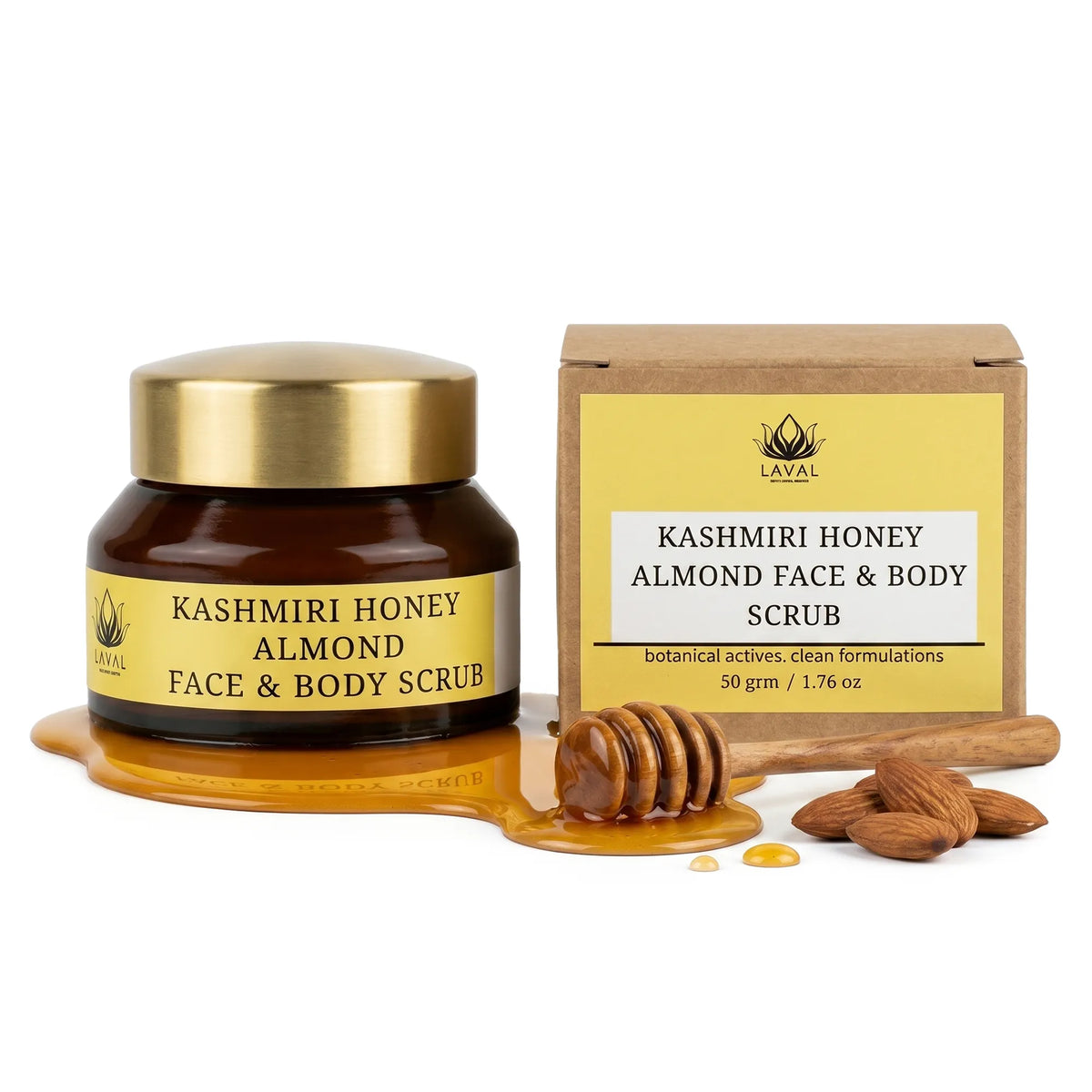 LAVAL KASHMIRI HONEY ALMOND FACE & BODY SCRUB Main image
