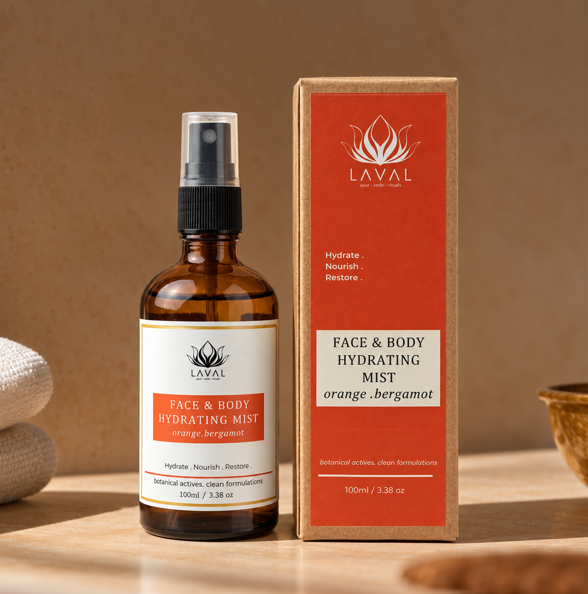 LAVAL Beauty Face & Body Hydrating Mist (Orange & Bergamot) Secondary image
