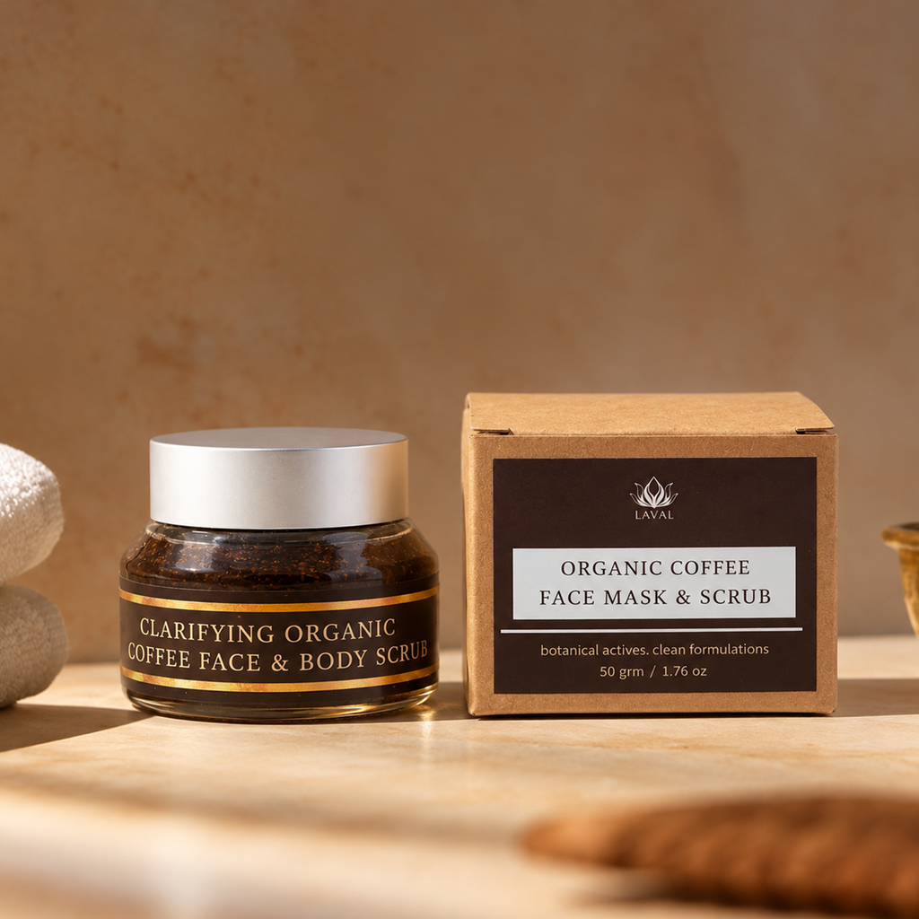 LAVAL Beauty Clarifying Organic Coffee Face & Body Scrub